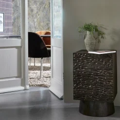 Nachtkastje Crumble Mangohout, Met 3 lades - Loft24.nl