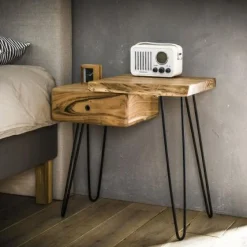 Nachtkastje Edge Acaciahout Rechts - Loft24.nl