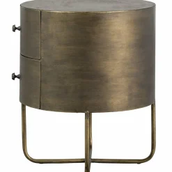 Nachtkastje Glossy Met 2 lades, kleur Antique Brass - Loft24.nl