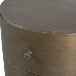 Nachtkastje Glossy Met 2 lades, kleur Antique Brass - Loft24.nl