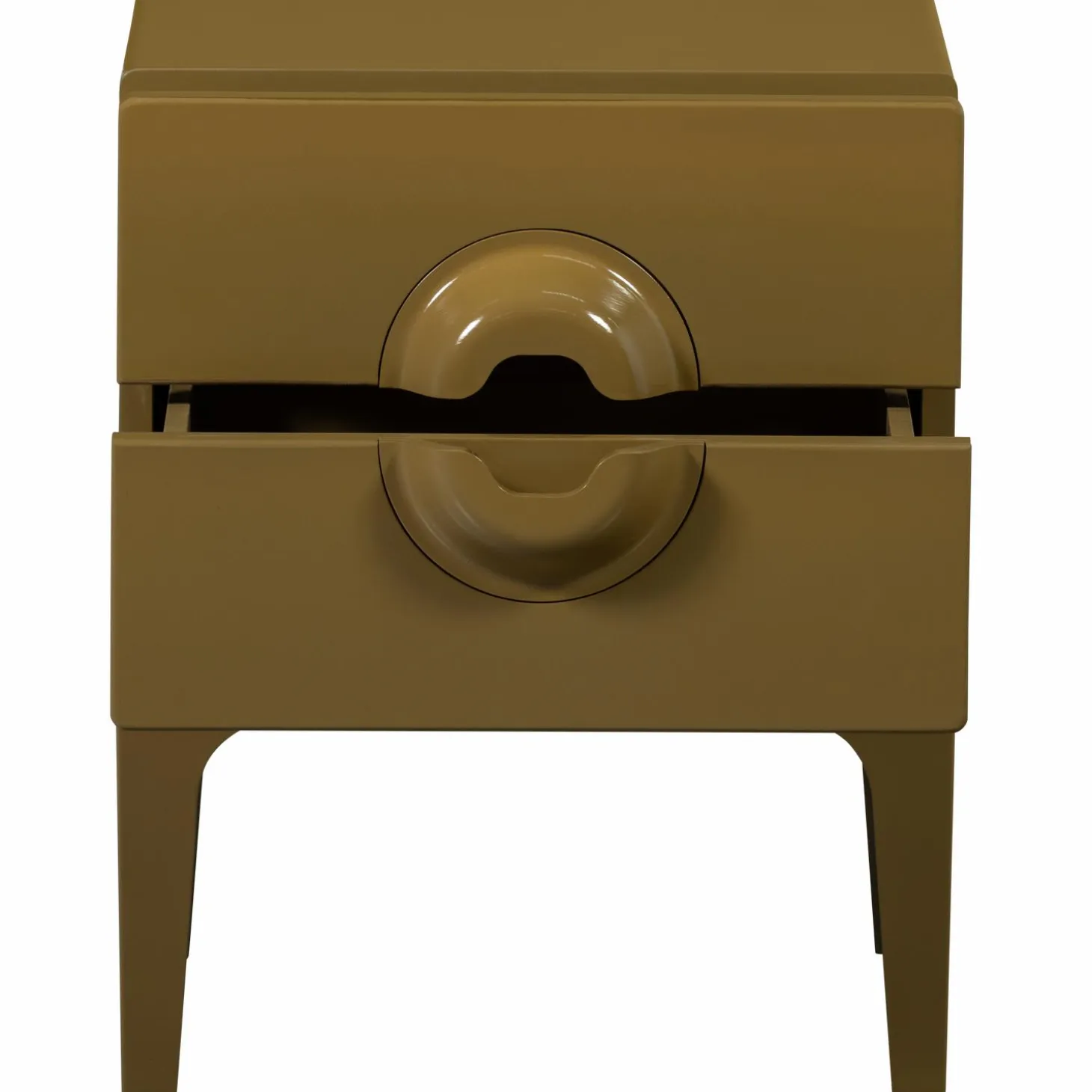 Nachtkastje Merge Met 2 lades, kleur Honing Geel - Loft24.nl