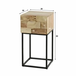 Nachtkastje Mill Acaciahout met 1 lade - Loft24.nl