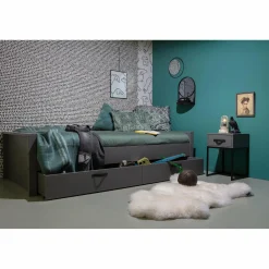 Nachtkastje Morris met 1 lade, kleur Leem - Loft24.nl