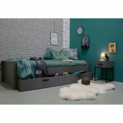 Nachtkastje Morris met 1 lade, kleur Leem - Loft24.nl