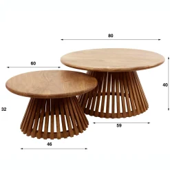 Nachtkastje Niche Acaciahout - Naturel - Loft24.nl