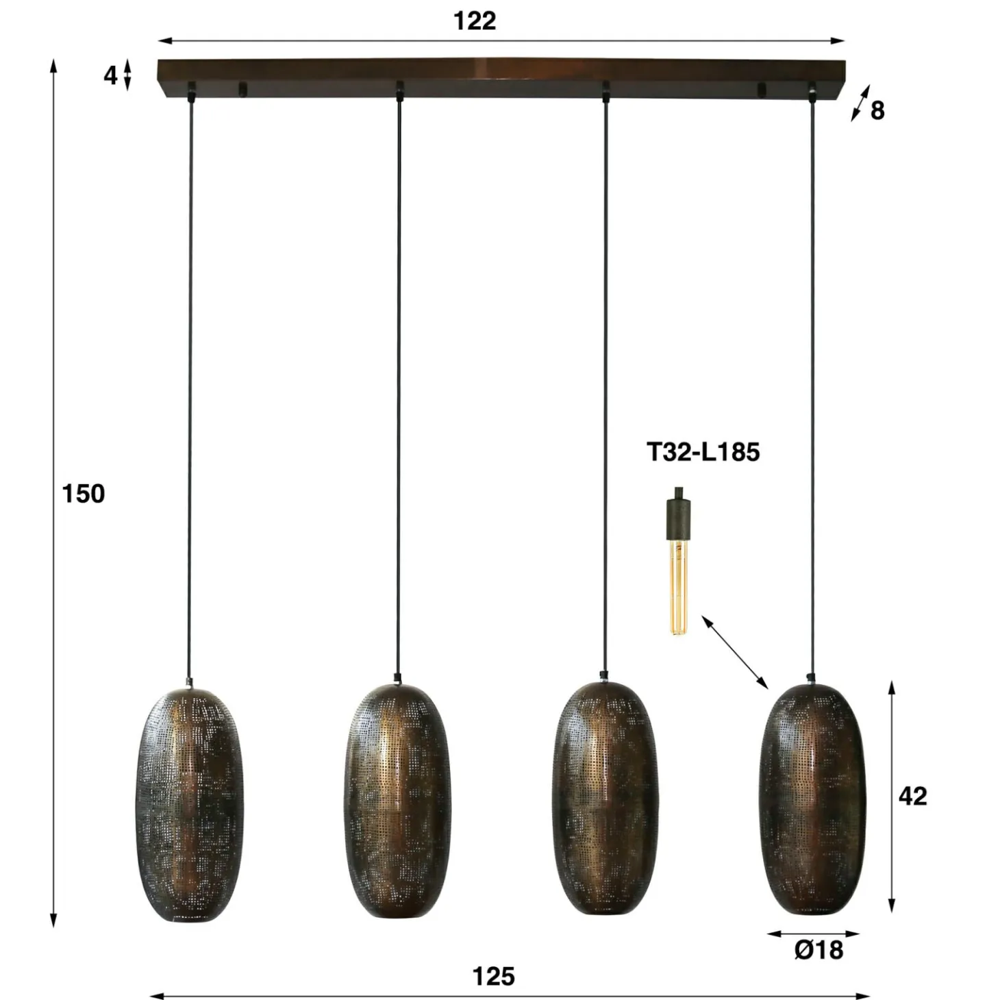 Nachtkastje Niche Acaciahout - Naturel - Loft24.nl