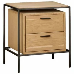Nachtkastje Pineto Eiken met 2 laden - Loft24.nl