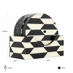 Onderzetter Jula Resin Set van 6 stuks - Loft24.nl