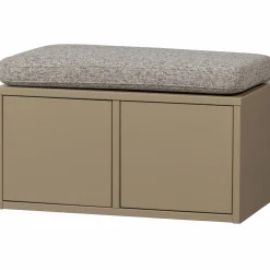 Opbergbank Turner Met kussen, 80cm, kleur Mud - Loft24.nl