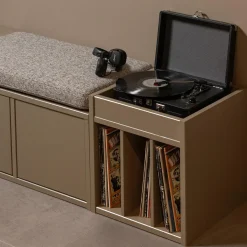 Opbergbank Turner Met kussen, 80cm, kleur Mud - Loft24.nl