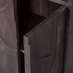 Opbergkast Draw Mangohout, 200 x 60cm, kleur Walnoot - Loft24.nl