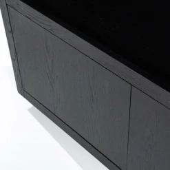 Opbergkast Helsinki Eikenhout 120 x 220 cm - Zwart - Loft24.nl