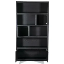 Opbergkast Helsinki Eikenhout 120 x 220 cm - Zwart - Loft24.nl