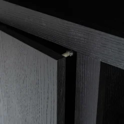 Opbergkast Helsinki Eikenhout 120 x 220 cm - Zwart - Loft24.nl