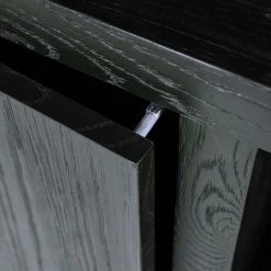 Opbergkast Helsinki Eikenhout 120 x 220 cm - Zwart - Loft24.nl