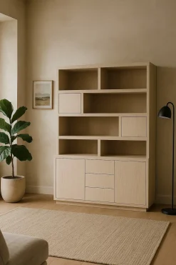 Opbergkast Helsinki Eikenhout 200 x 220 cm - Taupe - Loft24.nl