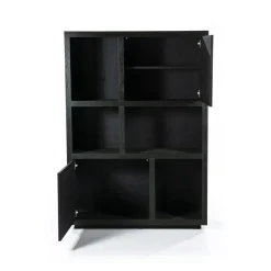 Opbergkast Helsinki Eikenhout 120 x 170 cm - Zwart - Loft24.nl