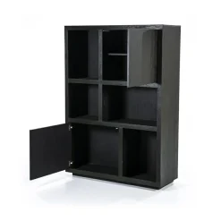 Opbergkast Helsinki Eikenhout 120 x 170 cm - Zwart - Loft24.nl