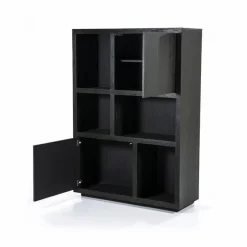 Opbergkast Helsinki Eikenhout 120 x 170 cm - Zwart - Loft24.nl