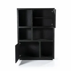 Opbergkast Helsinki Eikenhout 120 x 170 cm - Zwart - Loft24.nl