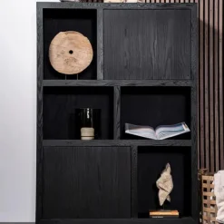 Opbergkast Helsinki Eikenhout 120 x 170 cm - Zwart - Loft24.nl