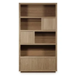 Opbergkast Helsinki Eikenhout 120 x 220 cm - Lichtbruin - Loft24.nl