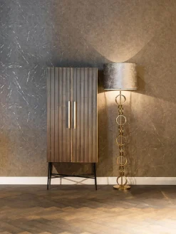 Opbergkast Ironville 75 x 182cm kleur Goud - Loft24.nl