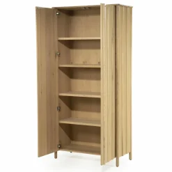 Opbergkast Jake Eikenhout 210 x 102cm - Naturel - Loft24.nl