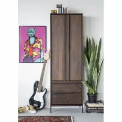 Opbergkast Jimmy Mangohout en Metaal 180 x 60cm - Bruin - Loft24.nl