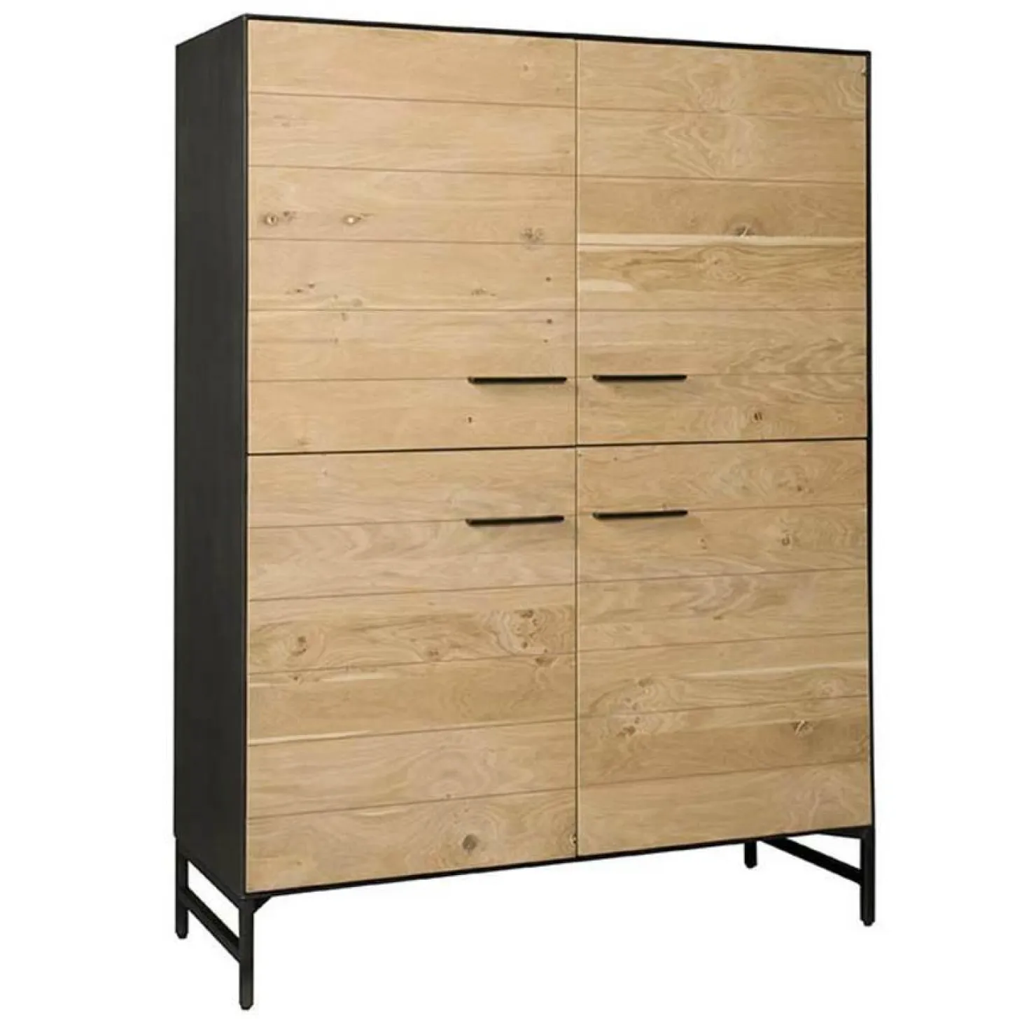 Opbergkast Lido Eiken en metaal 160 x 120 cm - Loft24.nl