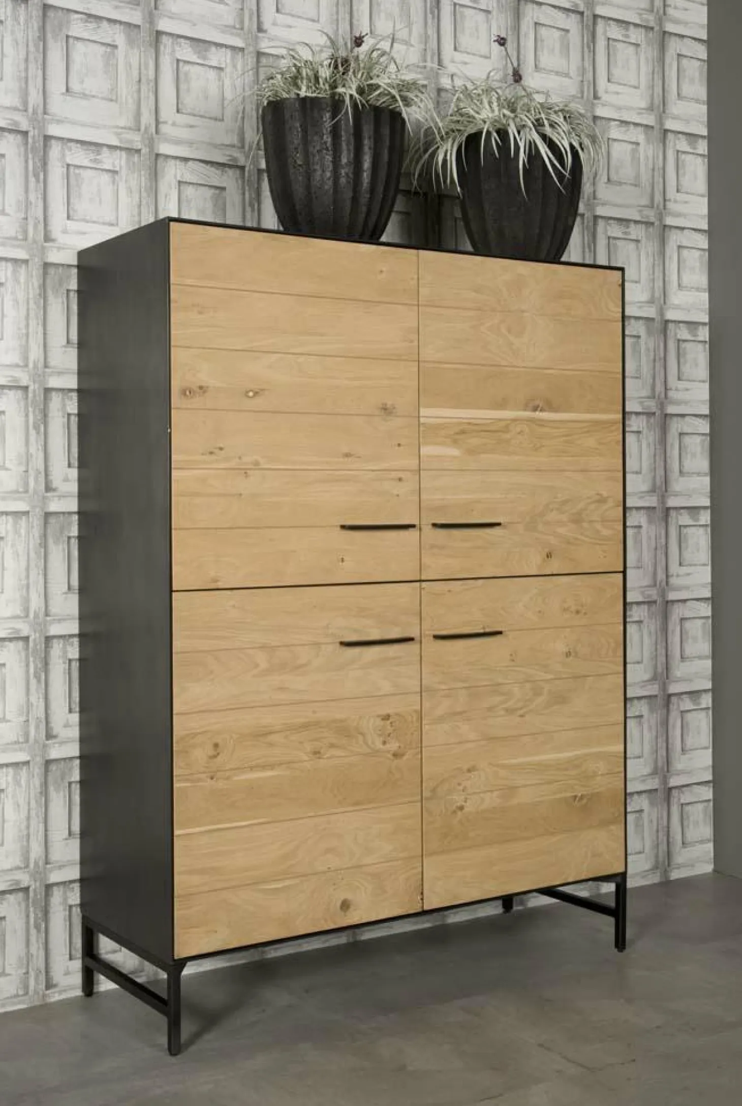 Opbergkast Lido Eiken en metaal 160 x 120 cm - Loft24.nl