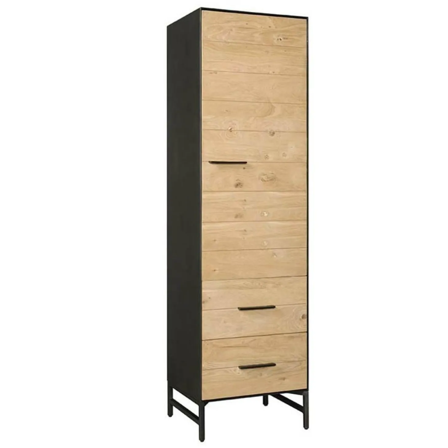 Opbergkast Lido Eiken en metaal 190 x 55 cm (rechts) - Loft24.nl