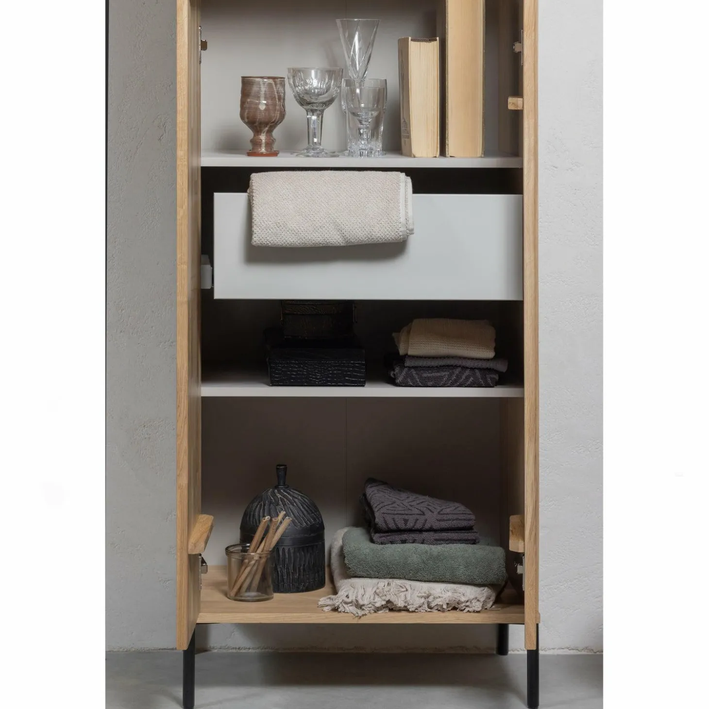 Opbergkast New Gravure 120 x 60cm - Naturel - Loft24.nl