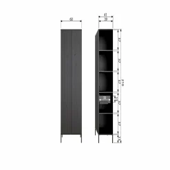 Opbergkast New Gravure 120 x 60cm - Naturel - Loft24.nl