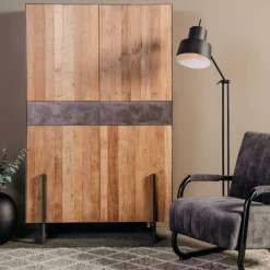 Opbergkast Ora Gerecycled Teak 182 cm - Loft24.nl