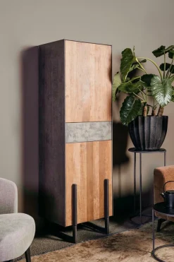 Opbergkast Ora Teakhout 182 x 57 cm (rechts) - Loft24.nl