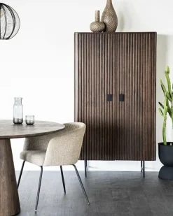 Opbergkast Remi Mangohout en Metaal 170 x 96 cm - Bruin - Loft24.nl