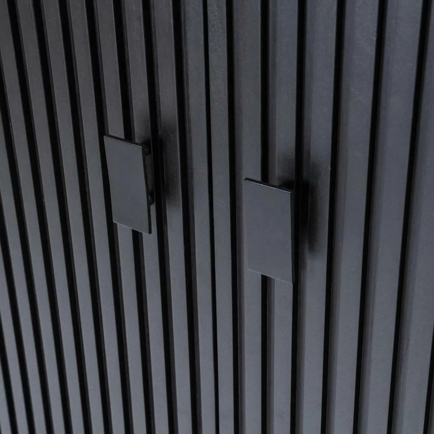 Opbergkast Remi Mangohout en Metaal 170 x 96 cm - Zwart - Loft24.nl