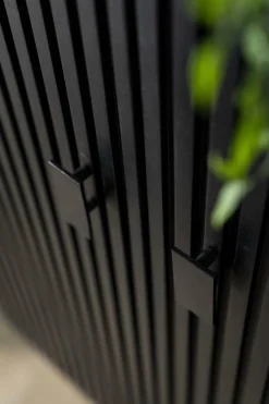 Opbergkast Remi Mangohout en Metaal 170 x 96 cm - Zwart - Loft24.nl