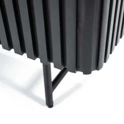 Opbergkast Remi Mangohout en Metaal 170 x 96 cm - Zwart - Loft24.nl