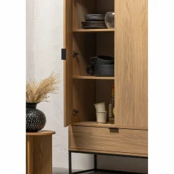 Opbergkast Silas Eiken, 149 x 85cm, kleur Naturel - Loft24.nl