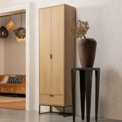 Opbergkast Silas Eiken, 210 x 60cm, kleur Naturel - Loft24.nl