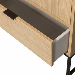 Opbergkast Silas Eiken, 210 x 60cm, kleur Naturel - Loft24.nl