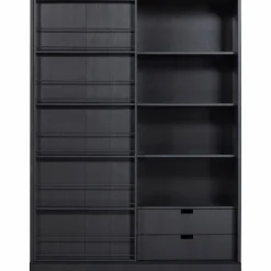 Opbergkast Swing Met schuifdeur - Mat Zwart - Loft24.nl