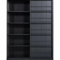 Opbergkast Swing Met schuifdeur - Mat Zwart - Loft24.nl