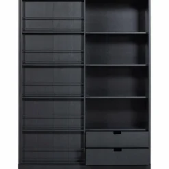 Opbergkast Swing Met schuifdeur - Mat Zwart - Loft24.nl