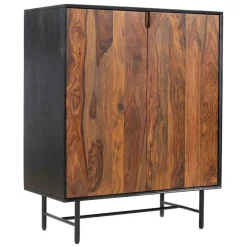 Opbergkast Taviano Sheesham en mangohout 110 x 90 cm - Loft24.nl