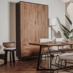 Opbergkast Taviano Sheesham en mangohout 220 x 120 cm - Loft24.nl