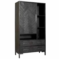 Opbergkast Ziano Visgraat 190 x 100 cm - Zwart - Loft24.nl