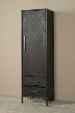 Opbergkast Ziano Visgraat 190 x 55 cm - Zwart (rechts) - Loft24.nl